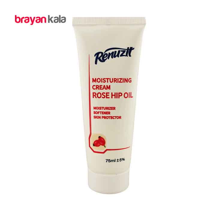 عکس اصلی کرم مرطوب کننده و نرم کننده 75 میلی لیتری رینوزیت مدل روغن رز هیپ ROSE HIP OIL